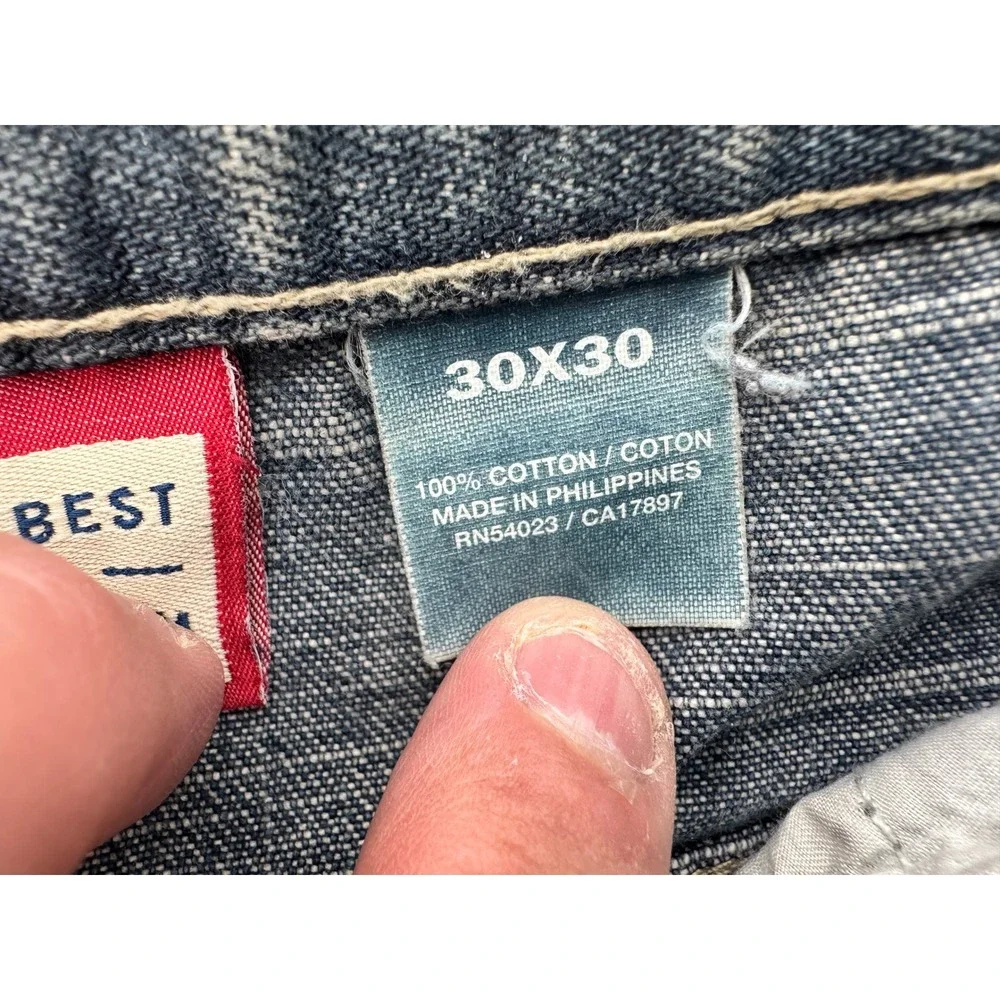 Old Navy Carpenter Jeans Mens 30x30 Blue‎ Vintage 2002 Relaxed Workwear Utility